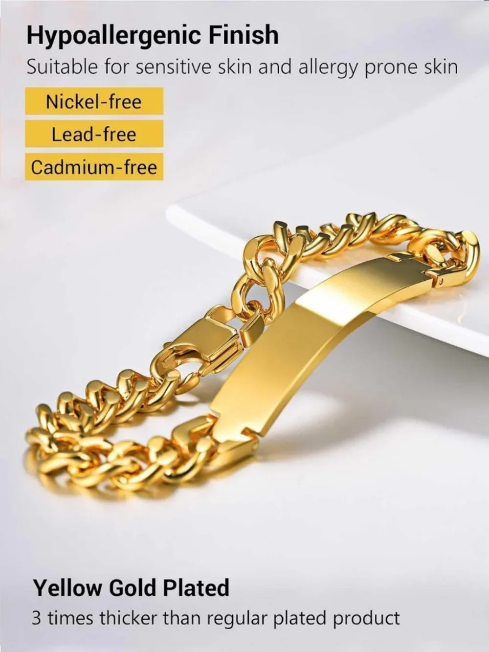 Personalized Engraved Stainless Steel Bracelets for Men & Women - Custom Name